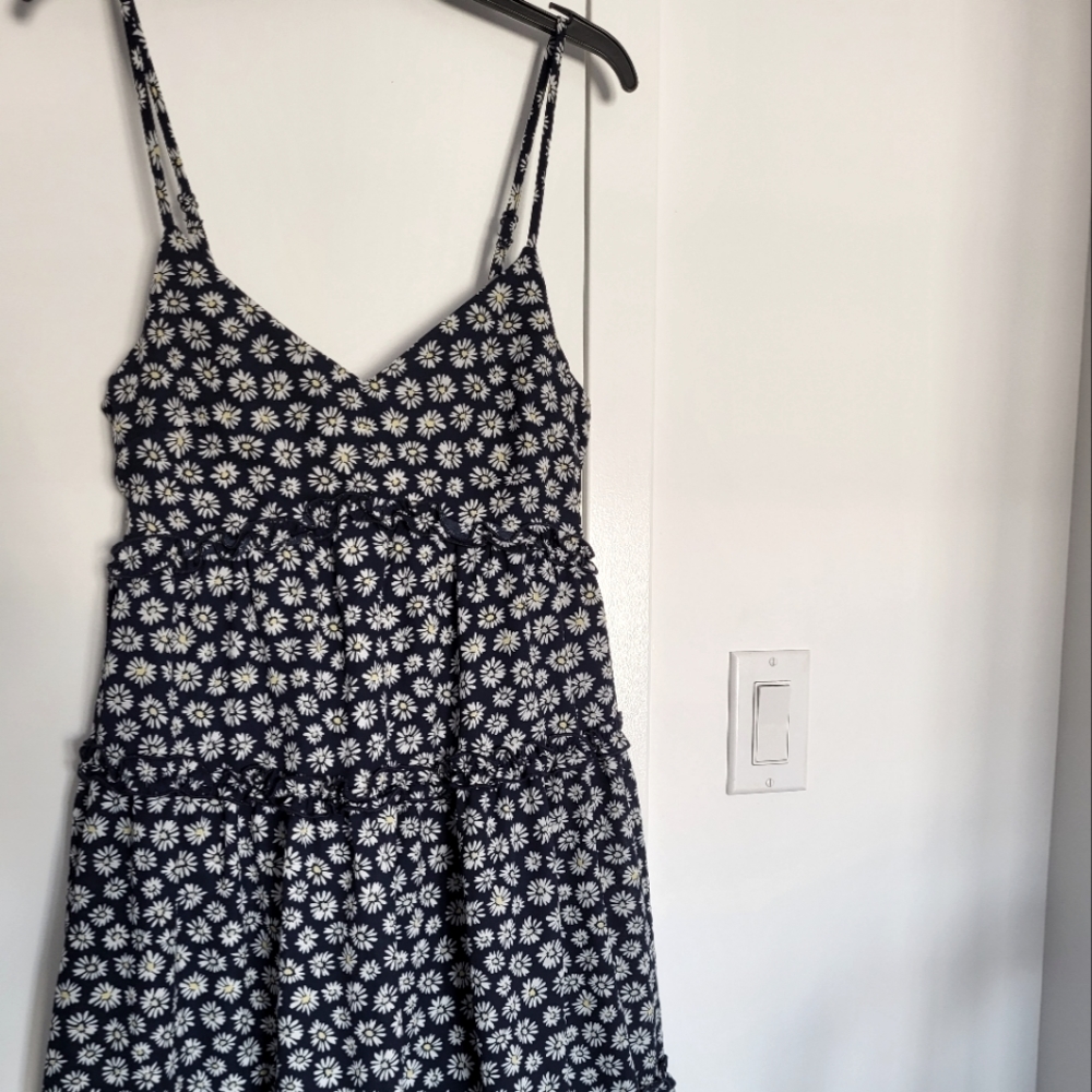 Navy blue summer dress (S)
